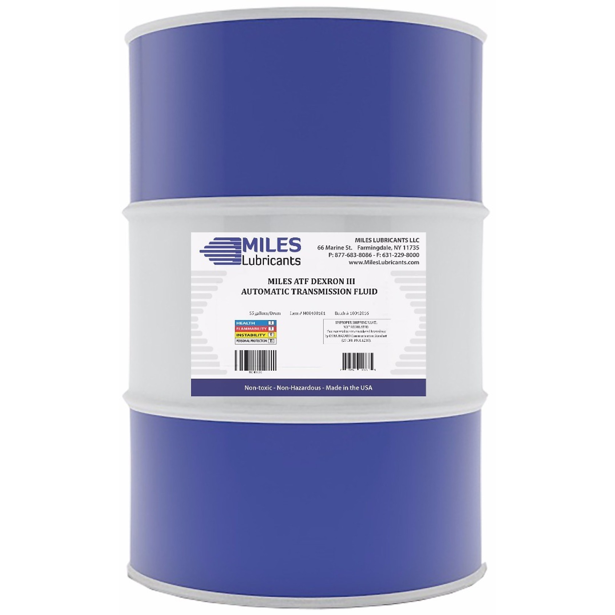 Miles Lubricants Automatic Transmission Fluid - 55 Gal. Drum, Model# M00400101